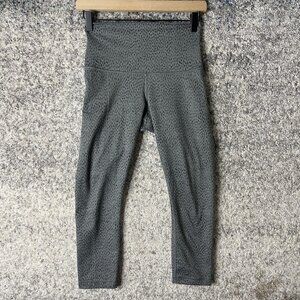 Lululemon Pants Womens 4 Small Gray Speckled Animal Print High Rise Crop Yoga